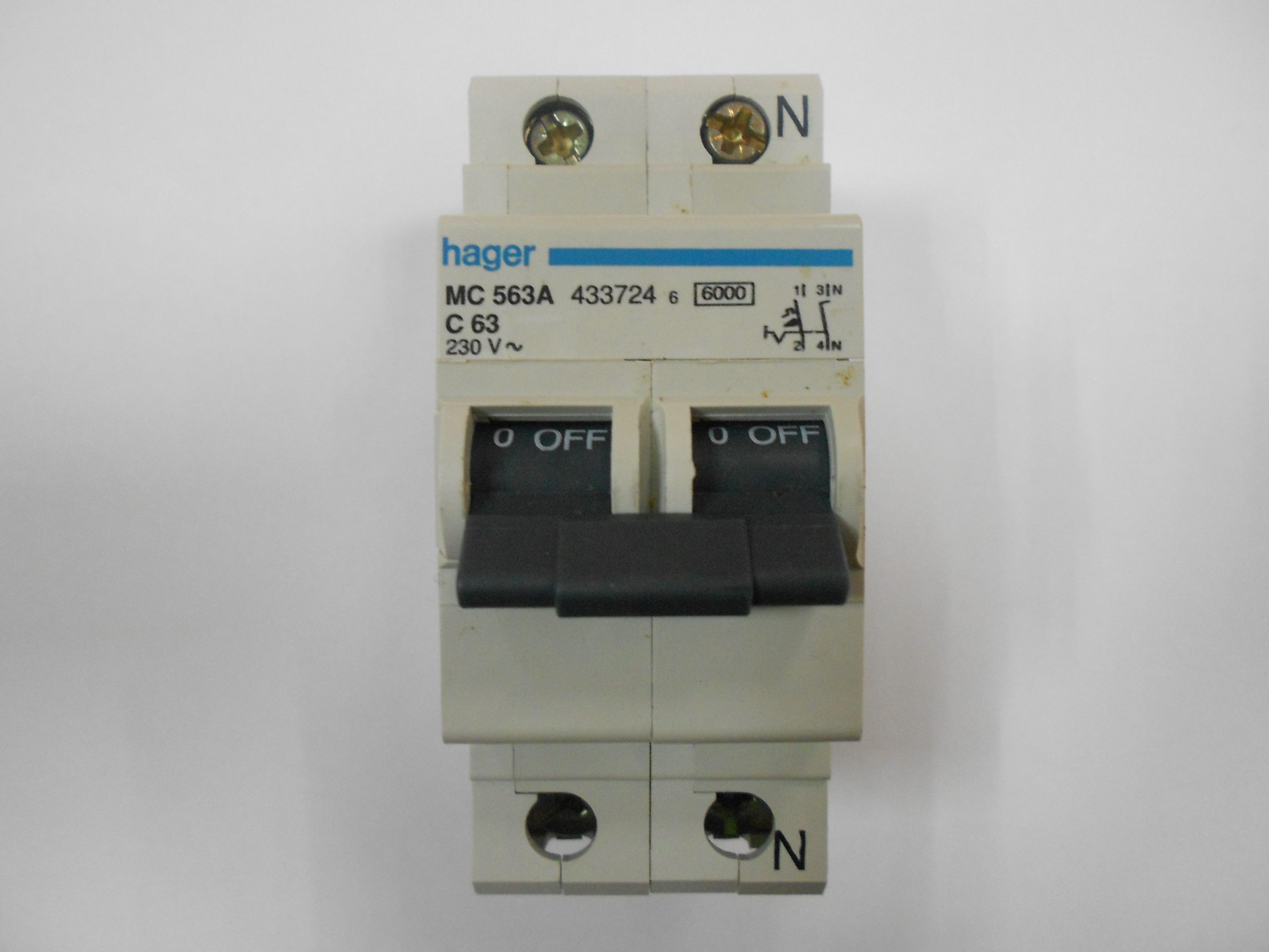 Interruptor magnetotérmico HAGER bipolar 40A