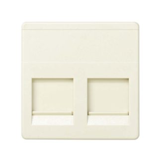 Enchufe doble para una sola caja empotrada blancos serie Solera Europa  ERP60/2U